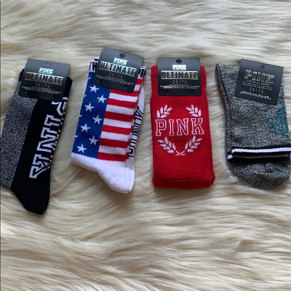 NWT PINK Victoria Secret Sock Bundle